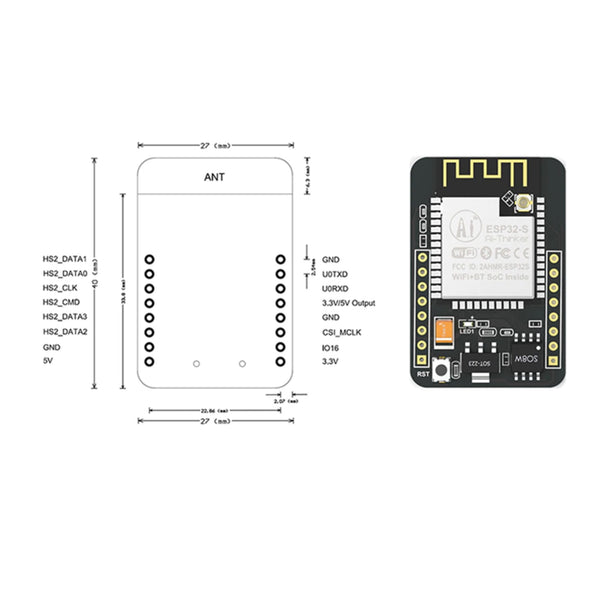 ESP32-CAM ESP32 WiFi Bluetooth Development Board With Camera Module