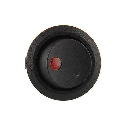 12V DC LED Lighted Dot  Round Rocker Switch Button Car Van Boat 4 x Switches