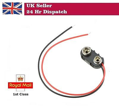 QUALITY 9V PP3 Battery Snaps Connector 150mm Hard Plastic- 5/10 PCS Pack