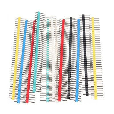 Colour Male 40 Pin 2.54mm Header Strips for Raspberry Pi Arduino 6 STRIP PACK