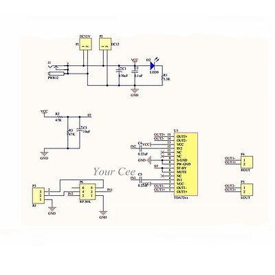 DC 3 to 18V TDA7266 Power Amplifier Module Double Channel 5-15 W