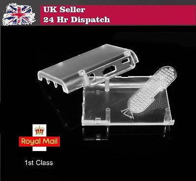 Transparent Clear ABS Plastic Case  Enclosure for Raspberry Pi 2 3 B 2+