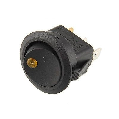 12V DC LED Lighted Dot  Round Rocker Switch Button Car Van Boat 4 x Switches