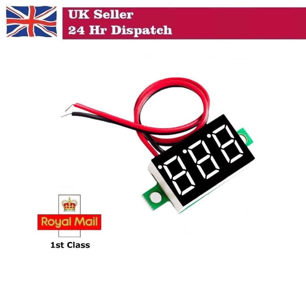 Mini DC 3.0-30V Red LED Panel Voltmeter Raspberry Pi  Arduino NEW