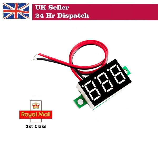 Mini DC 3.0-30V Red LED Panel Voltmeter Raspberry Pi  Arduino NEW