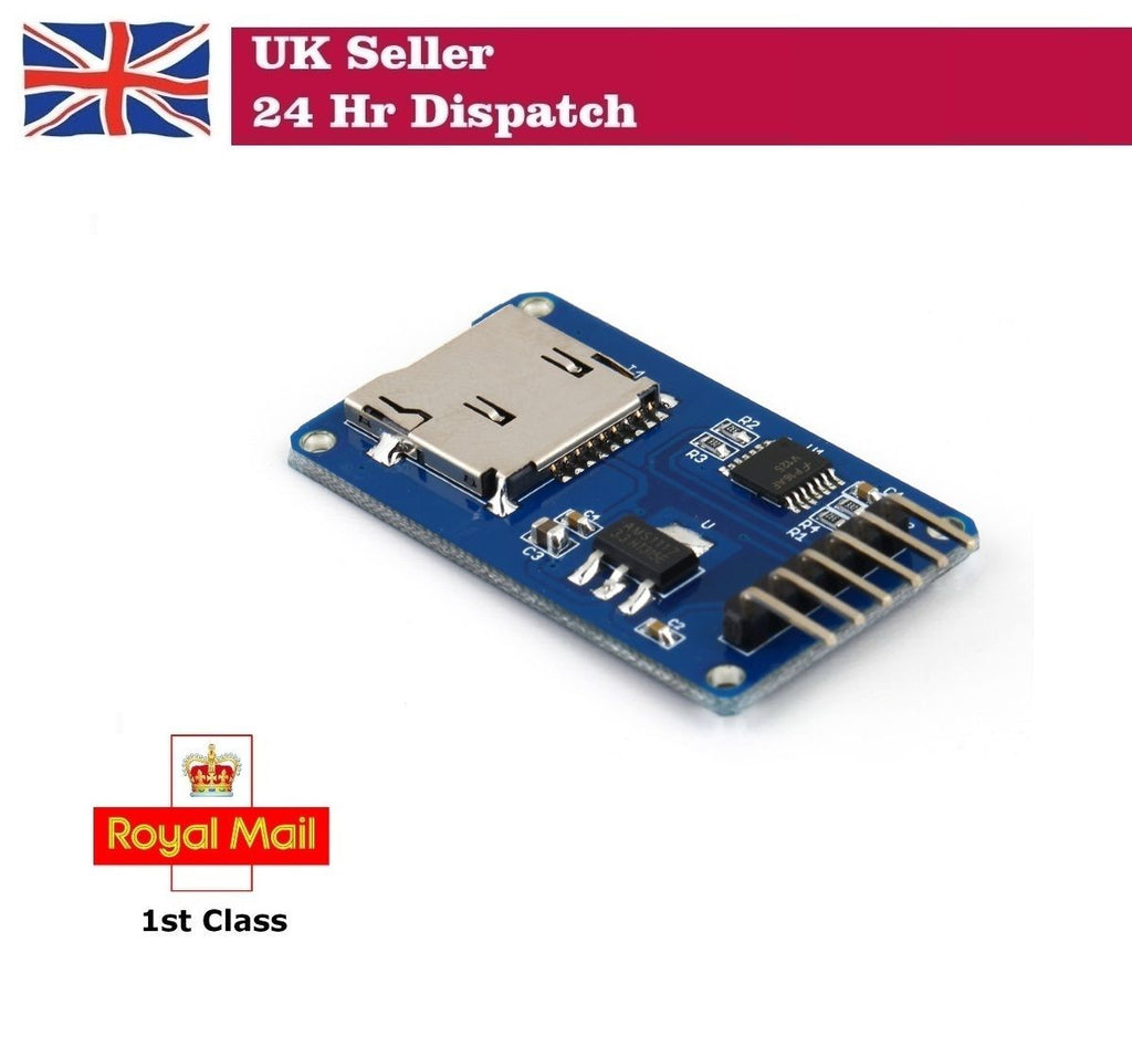 Micro SD Almacenaje Tabla tarjeta TF Memoria Módulo Protector SPI Para Arduino