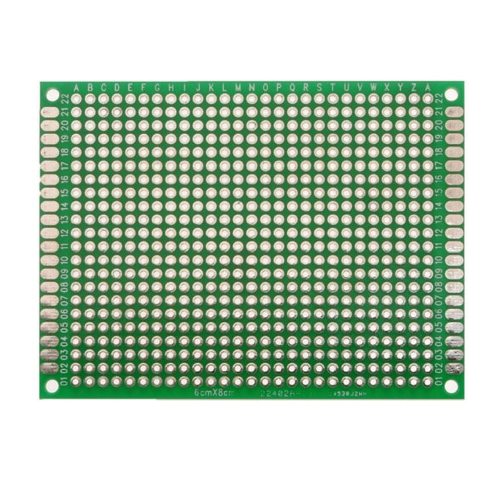 2 x Double Sided Copper Prototype PCB Board 6x8cm Arduino Raspberry Pi