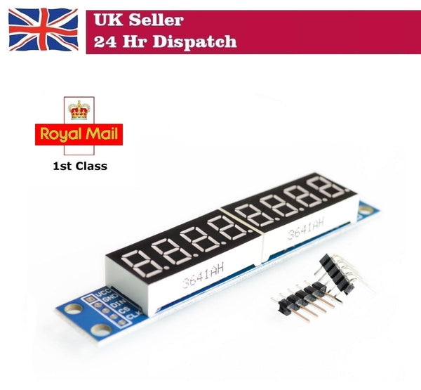 MAX7219 LED Module 8-Digit 7 Segment Digital LED Display Module for Pi Arduino