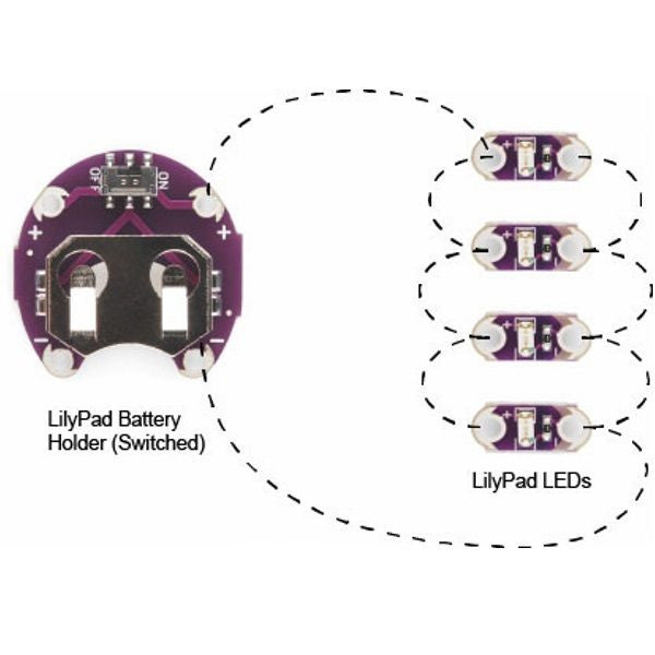 LilyPad Coin Cell Battery Holder CR2032 Battery Mount Module for Arduino Pi