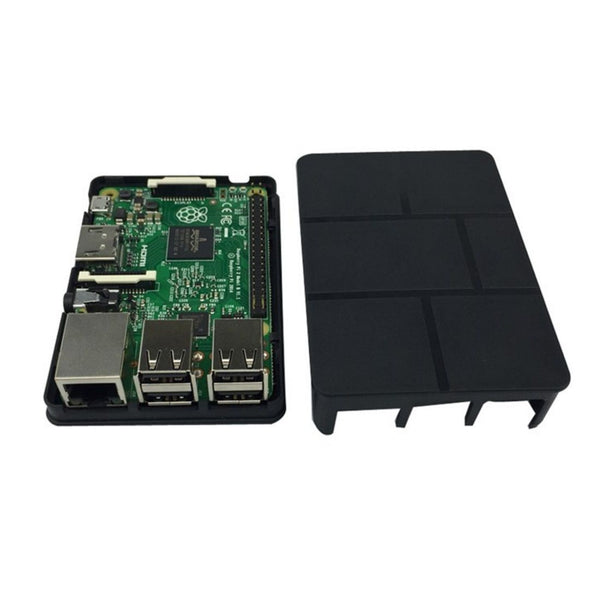 ABS Case Shell Enclosure BLACK + HEATSINK SET for Raspberry Pi 3 B / 2 B / B+