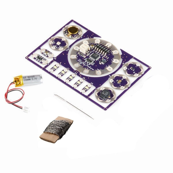 LilyPad KIT LED Button Light Sensor Switch Buzzer with Battery Conductive Thread