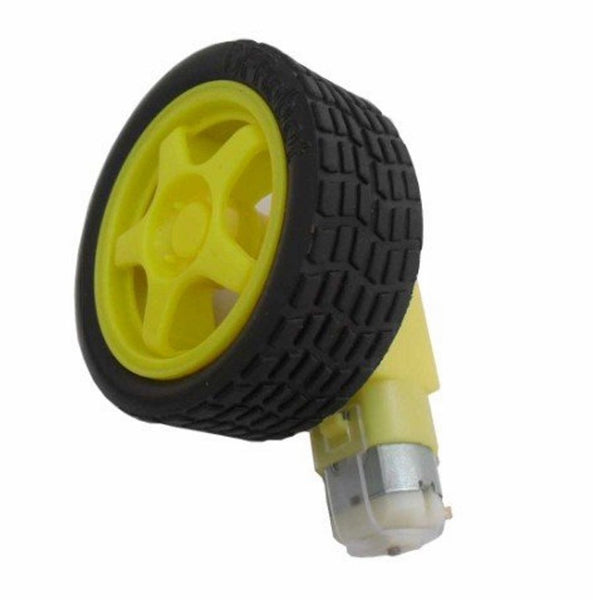 Smart Car Tire/Wheel with Gear Motor for arduino Pi /LPC/AVR/ARM car project NEW