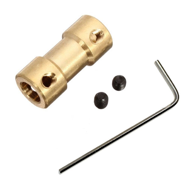 Copper Coupler Coupling for Motor Shaft Robot Smart Car  2/3//4/5mm Diameter