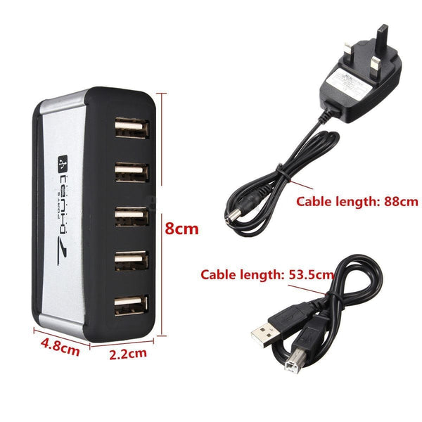 7 Port High Speed USB Powered HUB for Raspberry Pi