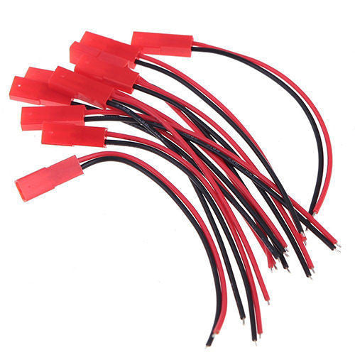 100mm JST Connector Plug Cable Male AND Female for RC Battery 5 / 10 Pairs