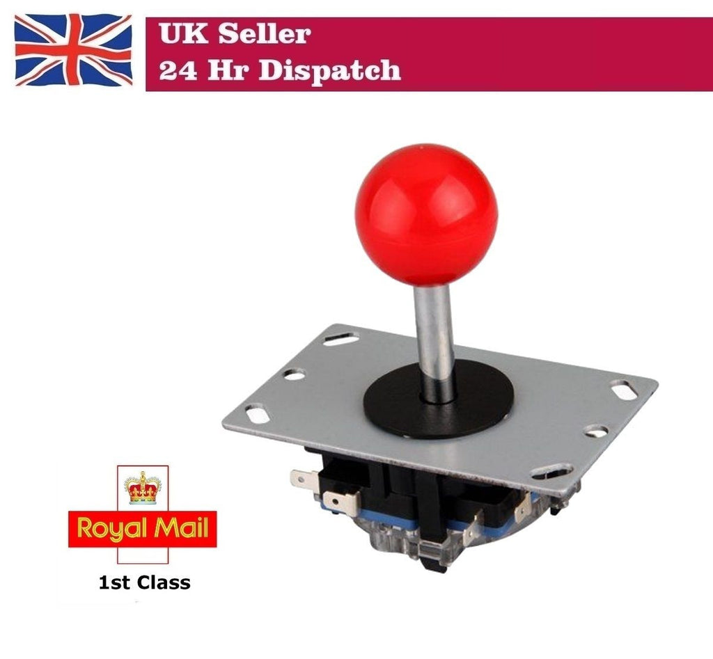 Red Joystick 8 way Controller for Arcade Games Arduino Raspberry Pi