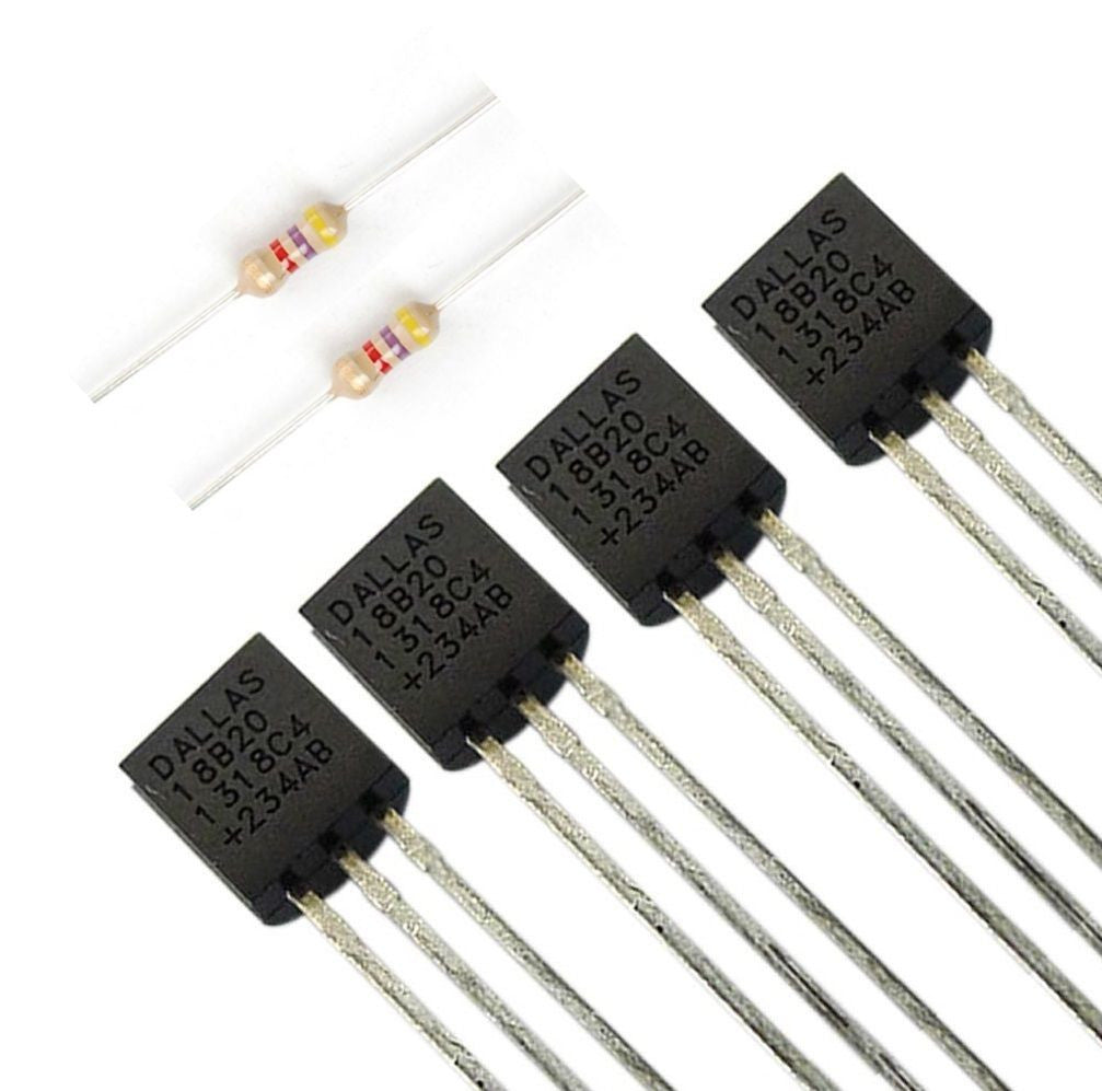 DS18B20 Digital Temperature Sensor + 4.7k Resistor for Pi Arduino 2 / 5 / 10 pcs