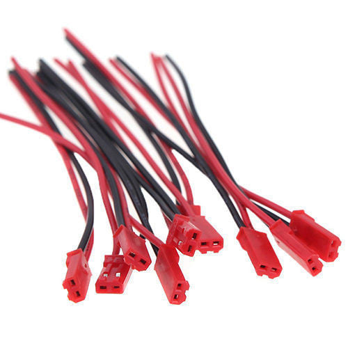 100mm JST Connector Plug Cable Male AND Female for RC Battery 5 / 10 Pairs