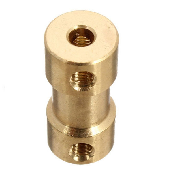 Copper Coupler Coupling for Motor Shaft Robot Smart Car  2/3//4/5mm Diameter
