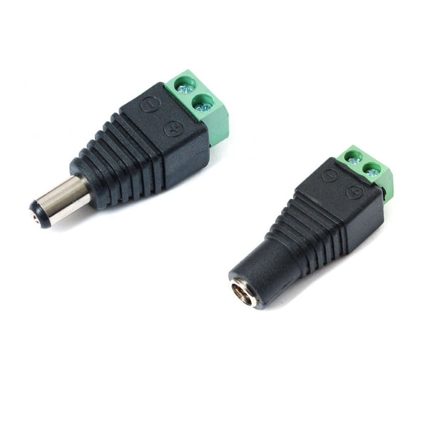Screw Terminal 5.5mm/2.1mm DC Barrel Jack Plug Female Male  3/5/10 PCS SETS
