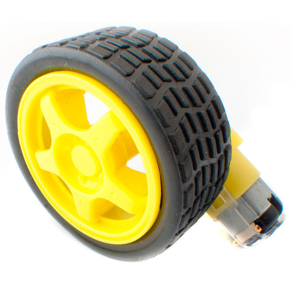 Smart Car Tire/Wheel with Gear Motor for arduino Pi /LPC/AVR/ARM car project NEW