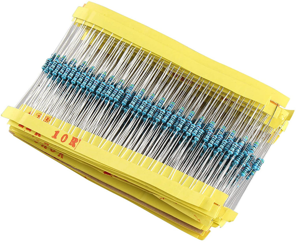600PCS 1/4W Ceramic Metal Film Resistors Kit Set 30 Values Arduino Raspberry Pi