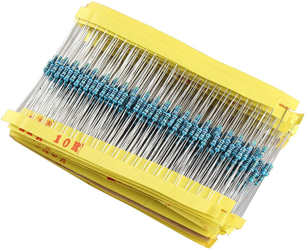 600PCS 1/4W Ceramic Metal Film Resistors Kit Set 30 Values Arduino Raspberry Pi