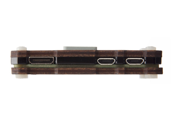 Raspberry Pi Zero Case with Ceramic Heatsink - Dark Wood