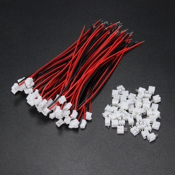 Mini Micro JST PH 2-Pin Cable 120mm AND Female Connector 5 / 10 SETS