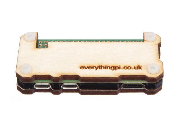 Raspberry Pi Zero Case with Ceramic Heatsink - Light Wood