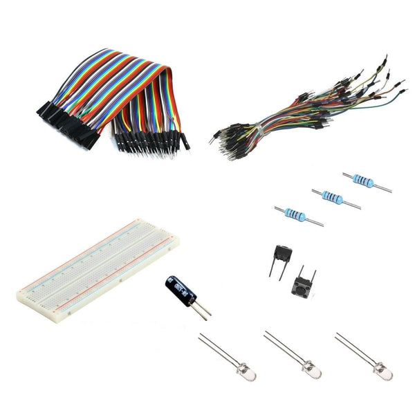 GPIO Electronic Starter Kit Resistors Switch LED 830 Breadboard for Raspberry Pi