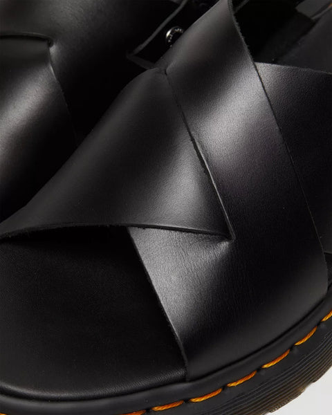 Zane Brando Leather Slingback Sandals BLACK