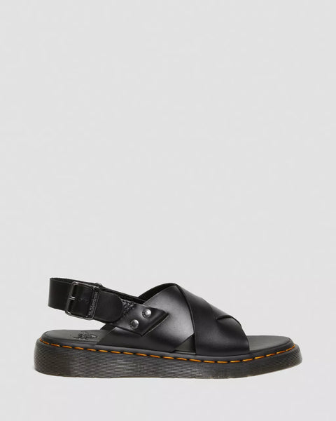 Zane Brando Leather Slingback Sandals BLACK
