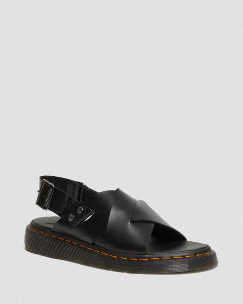 Zane Brando Leather Slingback Sandals BLACK