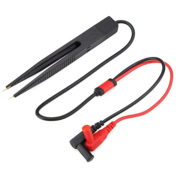 SMT SMD Chip Resistance Test Clip Lead Probe Multimeter Meter Tweezer Capacitor