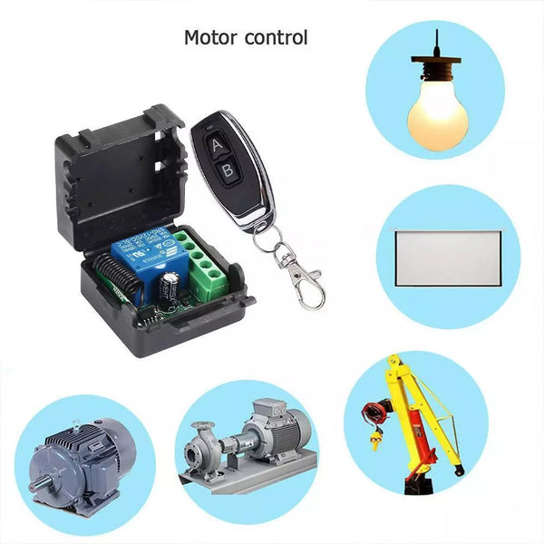 DC 12V 10A Relay 1CH Channel Wireless RF Remote Control Switch Transmitter With Receiver