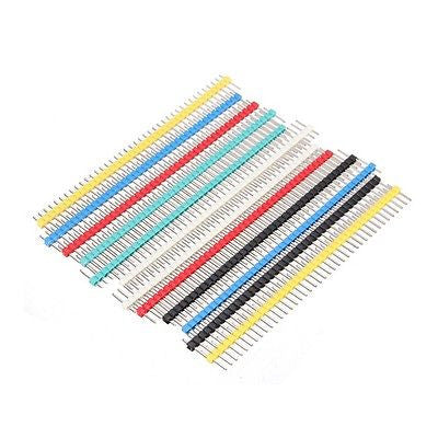 Colour Male 40 Pin 2.54mm Header Strips for Raspberry Pi Arduino 6 STRIP PACK