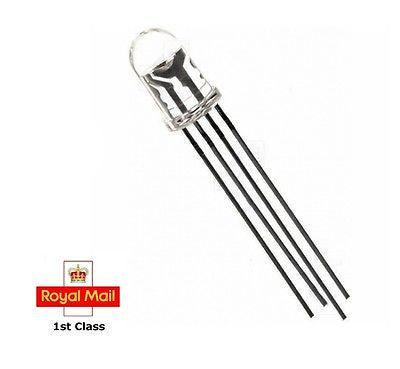 RGB 5MM 4 PIN Ultra Bright Clear LED Common Cathode 5 / 10 / 20 pcs