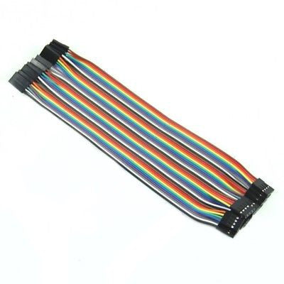 40pcs Dupont Female to Female jumper wire cable 20cm Pi Arduino Breadboard NEW