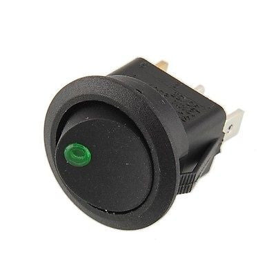 12V DC LED Lighted Dot  Round Rocker Switch Button Car Van Boat 4 x Switches