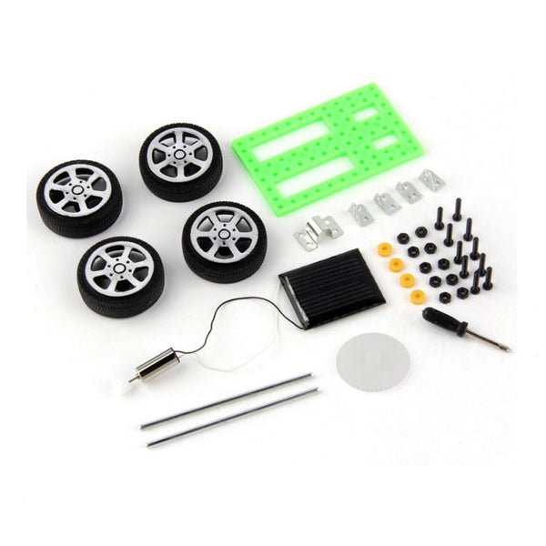 Mini Solar Powered Motor Toy DIY Kit Car Educational Gadget Hobby Robot Electric