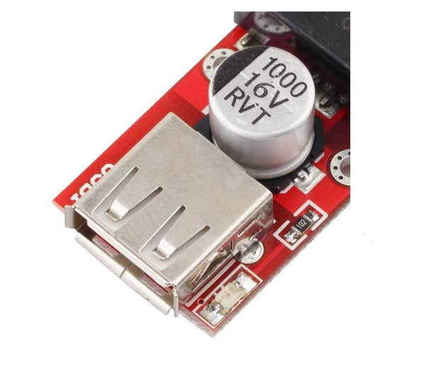 USB KIS3R33S 7V~24V to 5V / 3A  DC-DC Step-Down Power Supply module - RED