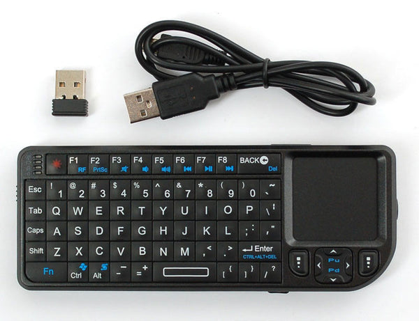 Wireless Miniature USB Keyboard with Touchpad for the Raspberry Pi