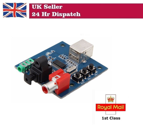PCM2704 USB DAC to S/PDIF Sound Card Audio Decoder Board 3.5mm Analog Output