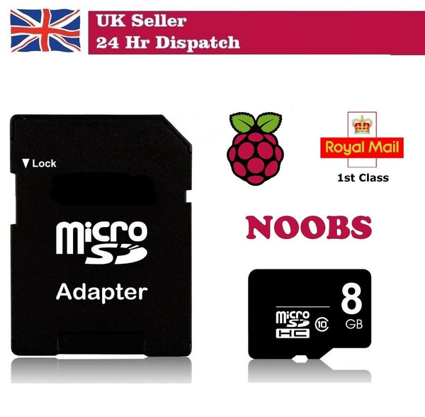 8GB Micro SD Card Pre with NOOBS for Raspberry Pi ZERO  A A+ B B+ 2 3 ALL MODEL