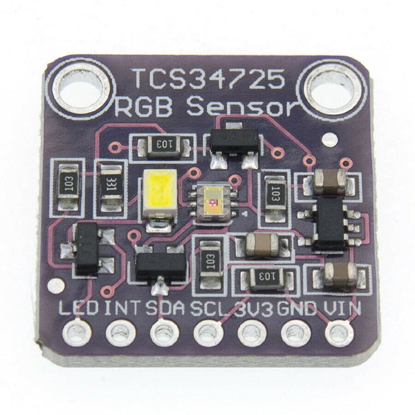 TCS34725 RGB Color Sensor with IR filter and White LED Arduino Raspberry Pi