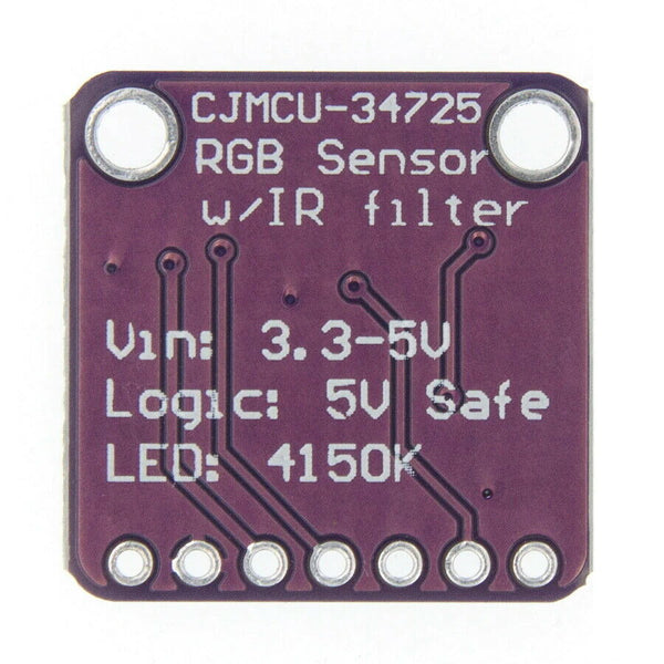 TCS34725 RGB Color Sensor with IR filter and White LED Arduino Raspberry Pi